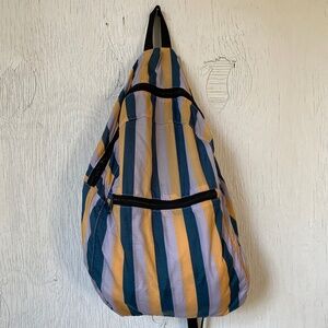 Baggu packable nylon striped backpack